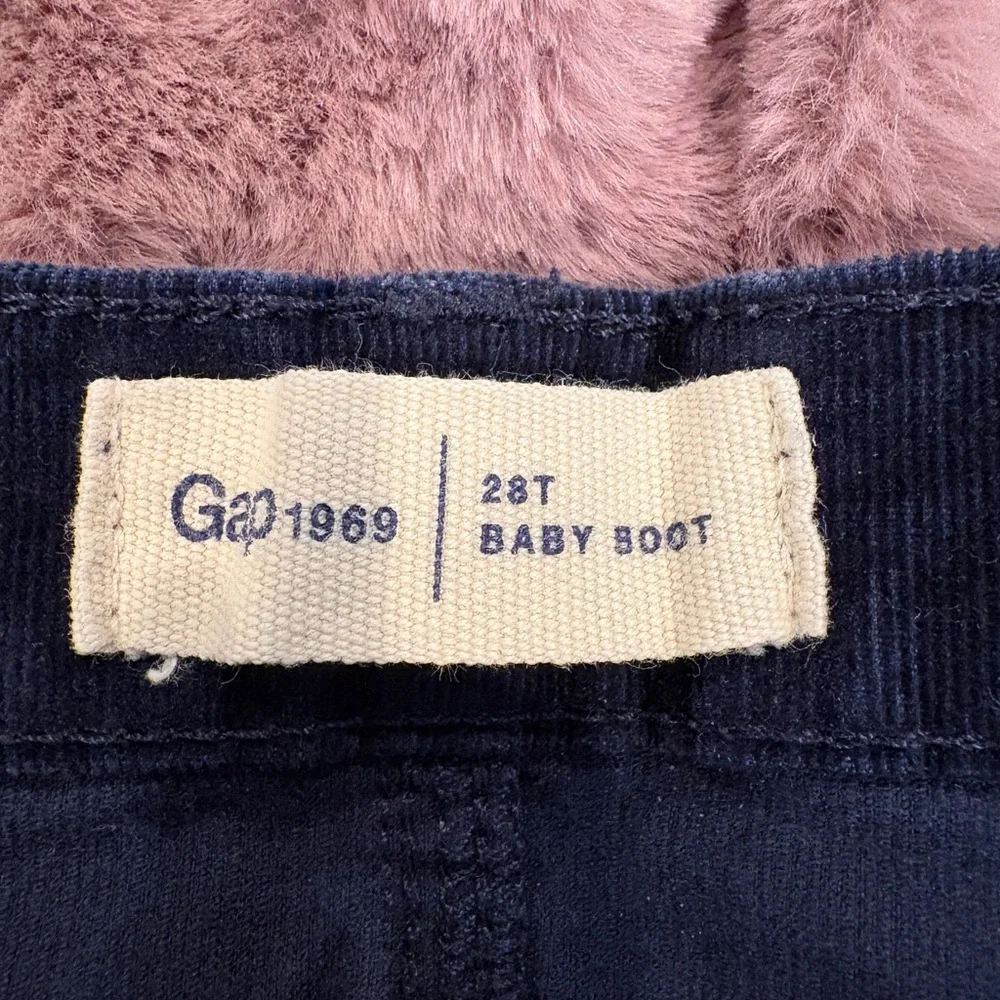 GAP Dark Blue Baby Boot Corduroy Pants - Picture 2 of 6